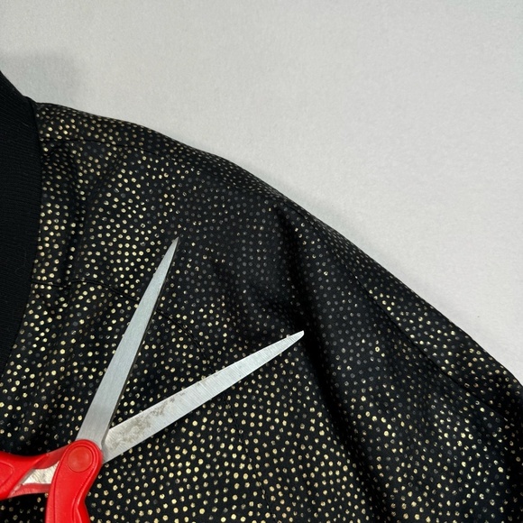 Barucci Exclusive Button Jacket Mens Size 50 Black Gold Dot Metallic Vintage - Picture 10 of 10
